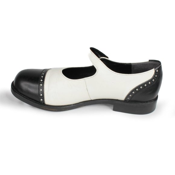 SOLD*************Comme Des Garcons Shoes Black White Mary Janes - Picture 6 of 16